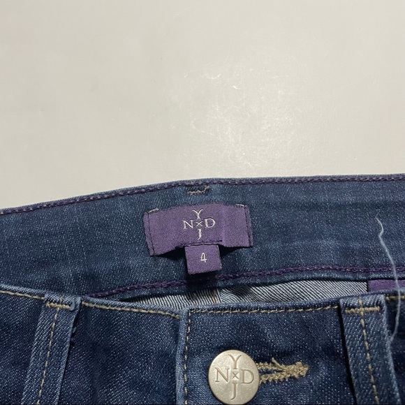 NYDJ Not Your Daughter’s Jeans Dark Wash Slim Leg High Rise Designer Jeans 4 - Picture 3 of 10